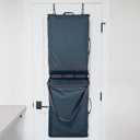 CleverMade Convertible Laundry Hamper Bag - Ocean Dark Charcoal holds 43L / 40 lbs 2 Compartments - Storage with Handles for Home Organization