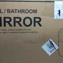 30"x22" Gold Wall Bathroom Mirror, Scalloped Edge Vanity Mirror