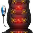 COMFIER Back Massager with Heat, Vibration Massage Seat Cushion with 8 Massage Nodes & 5 Modes, Adjustable Chair Massager Pad for Home Office, Heated Chair Pad, Mothers Day Gifts for Mom (Classic Black)