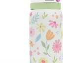 Floral Stainless Steel Water Bottle, Vacuum Insulated, Push-Button Lid, 32 oz, Gifts for Women Girls Friends Teens Birthday Christmas