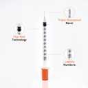U-100 1cc 30g 5/16 In (8mm) Syringe with Needle, Individually Wrapped, Pack of 100