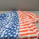DDSOL Women's American Flag Kimono Cover up Beachwear Cardigan Loose Tops Shirt Blouse (1# Red)