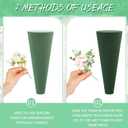 Dandat 20 Pcs Floral Foam Tree Cones Dry Wet Flower Foam Blocks Green 3.15 x 7.87 Inches for Flower Arrangements Florist Wedding Birthday Garden Cemetery Vase Plant Decorations