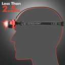 4 x KunHe 4 Pack Red Light LED Headlamps Flashlights Headlight Bright Head Lamp for Adults Night Vision Explore and Outdoor Camping Running Hiking Fishing