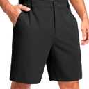 Pudolla Men's Casual Shorts 7"/9"/5" Lightweight Golf Shorts with 3 Pockets Stretch Quick Dry Comfy Work Shorts Size L7/2XL