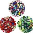 Aipridy Assortment European Large Hole Beads Spacer Beads Rhinestone Craft Beads for DIY Charms Bracelet Jewelry Making (Emerald-Siam)