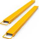 YITAMOTOR Forklift Extensions 84 Inch Length & 4.5 Inch Width, Heavy Duty Steel Fork Extender Reach, 1 Pair Pallet Fork Extension for Forklift Truck, Yellow (84"x4.5")