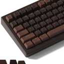 Womier Keycaps for Mechanical Keyboard, PBT Shine Through Keycaps Cherry Profile Key Cap 60 65 75 100 Percent for 61/64/68/84/87/100/104/108 Retro Gaming Mechanical Keyboard (Brown)
