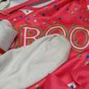 HANERREAL Girls Cheerleader Costume Outfit Halloween Cheer Uniform Dress Up with Accessories (Rose Red, Small(5-6 T))