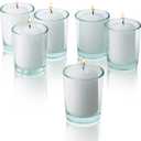 Light In The Dark White Votive Candles - Box of 36 Unscented Bulk Candles - 15 Hour Burn Time - for Weddings, Restaurants, Parties, Spa and Decorations.