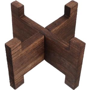 Unomor Wood Drink Dispenser Holder and Plant Stand - Sturdy Floor Stand for Indoor Use, Fits 1-5 Gallon Water Bottles, Compatible with Various Plant Pots