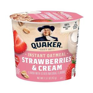 Quaker Express Cups, Strawberry & Cream, 12 Count BBD JUL27/2026