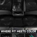 Premium Color TPE Floor Mats for Toyota Tacoma 2024 2025 2026 Double Cab Auto Tran (Not fit Hybrid) | Carbon Fiber Wing Design | All-Weather Floor Liners TRD/SR/SR5/limited 1st&2nd Row Mats