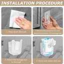2Pcs Kitchen Wipes Holder Dispenser, Wall Mounted Acrylic Wipes Container Wipe Container Clear Tissue Box for Bathroom, Kitchen, Bedroom, Toilet, Home(COLOR:clear)