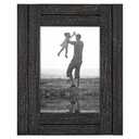 Picture Frame with Polished, Crystal Clear Glass - Hampton Collection - Distressed Wood Picture Frames for Tabletop and Wall Display - Charcoal Black, Frame Size 10x8.5"