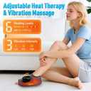 Cordless Ankle Heating Pad, Foot and Ankle Massager with Heat Foot Triple Method Massager Rechargeable Cordless Design with 6 Heating 3 Massage Modes & Timer