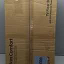 Steel Base Floor TV Stand with Power Outlet for 32-75 inch TVs up to 110 lbs, Leveling & Tilt & Swivel TV Stand with Hidden Wire Management, Height Adjustable TV Stand with Steel Shelf, White