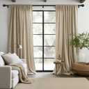 Long Curtain Rods 36-122 Inch, Black 1 Inch Adjustable Heavy Duty Curtain Rods for Windows, Decorative Modern Window Treatment Rod, Splicing Metal Drapery Pole, Easy Installation
