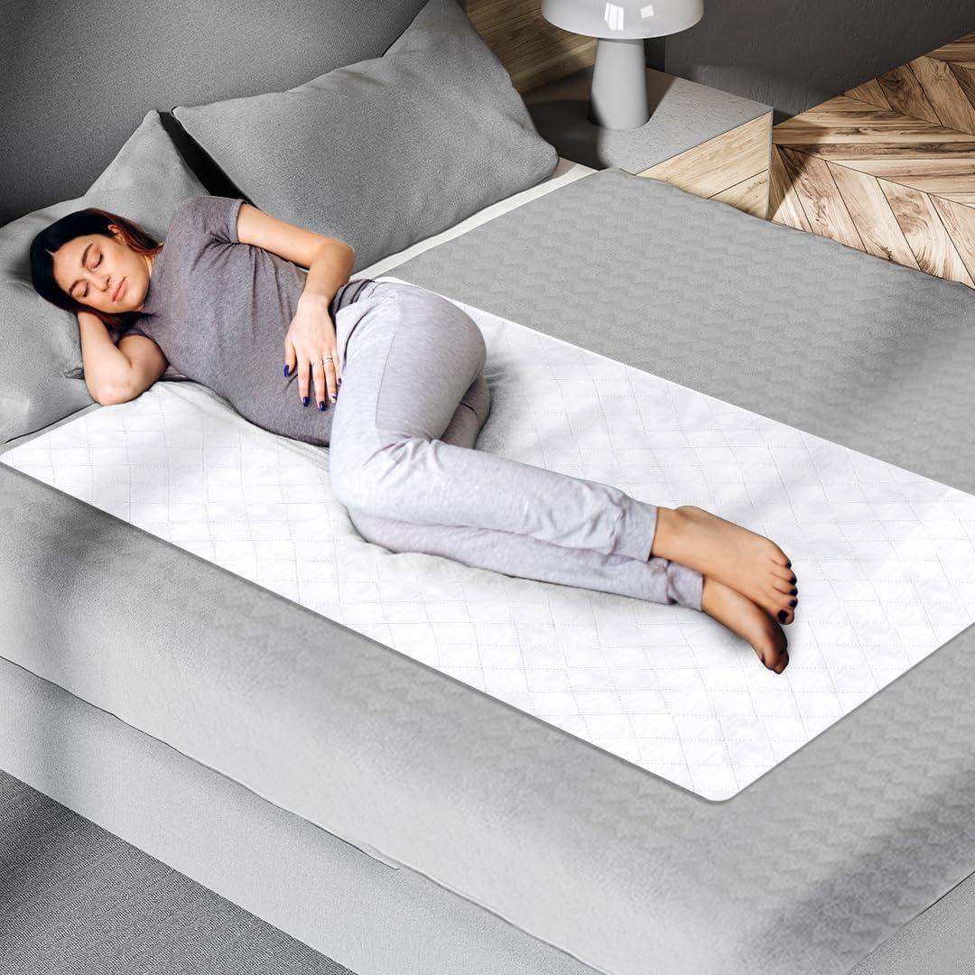 Epica Bed Pads Washable Waterproof  34"x52" (2 Pack) Incontinence Bed Pads for Adults, Mattress pad to Protect Bed from Stains, Large Bed wetting Pads for Home & Hospital Use (500 Washes)