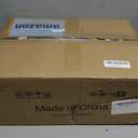 Solid Wood Small Vanity Stool, Compact Makeup Chair with Saddle Cushion, Linen-Covered High Rebound Sponge Seat, Easy Assembly Footstool for Bedroom, Entryway, Home, Natural (16.5" Height)