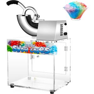 VNN 48L Snow Cone Machine, 500LB/H Commercial Shaved Ice Machine, 300W Electric Ice Shaver Machine, Suitable for Party Activities, Family Gatherings, Events