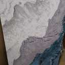 Abstract Wall Art Decor Modern Blue White Wall Art Prints Abstract Canvas Art Wall Decor Coastal Minimalist Wall Art Decorations Canvas Wave Artwork for Walls Bedroom Office Wall Art Decor 20" X 40"