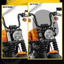 Motorcycle Windshield Motorcycle Windscreen Fit for Harley Softail Street Bob FXBB FXBBS Standard FXST Low Rider FXLR Rocker FXCW Dyna Super Glide FXD(Clear)
