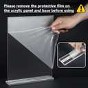 MaxGear Acrylic Sign Holder 8.5x11 Inches 10 Pack, Double Sided Clear Display Stand Table Top Paper Holder, Vertical Menu Flyer Stand, Plastic Frame for Stores, Restaurants, Hotels, Office