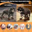 Dog Shoes for Large Small Medium Dogs,Waterproof Dog Boots & Paw Protectors with Breathable Mesh for Summer Hot Pavement,Anti-Slip Dog Booties for Hiking Hardwood Floors Winter Snow (Orange-3)