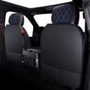 Aierxuan Front Car Seat Covers Custom Fit 2009-2026 Ford F150, 2017-2026 F250 F350 F450 Super Duty Crew Cab Regular Cab Super Cab, Automotive Vehicle Cushion with Waterproof Leather (Black and Blue)