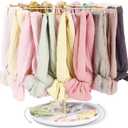 POVETIRE Baby Headband Holder Hair Bow Organizer for Girls, Metal Hair Ties Display Nylon Hairband Storage Head Wrap Stand Hair Accessories Organizer for Newborn Infant Kids