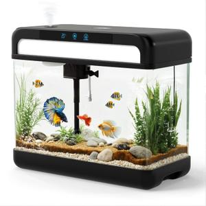 Fish Tank Aquarium 3 Gallon, Smart Aquarium Kits - Silent Water Pump,Self Cleaning System,7 Color Lights,Temperature Display, Aromatherapy, Advanced Filtration Fish Tank Aquarium 3 Gallon, Smart Aquarium Kits - Silent Water Pump,Self Cleaning System,7 Color Lights,Temperature Display, Aromatherapy, Advanced Filtration