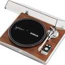 Syitren KORUS Record Player with External Speakers,Bluetooth Turntable,Belt-Drive Turntable 2-Speed, Adjustable Counterweight,Vintage LP Players