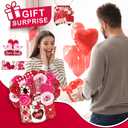 Sophena 2 Pcs Valentines Day Decoration Heart Wood Door Wall Signs with Ropes DIY, Wood Wreath Front Door Sign Hanging Crafts for Farmhouse Party Supply