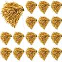 Vinsot 20 Pcs Gold Cheerleading Pom Poms Bulk Metallic Foil Pom Poms with Plastic Long Handles School Spirit Shakers for Spirit Sports Team Squad Dance Football Basketball Club Celebration