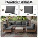 12pcs Outdoor Patio Cushion Covers Replacement, 24" Zippered Outdoor Cushion Covers Waterproof, UV Resistant & Washable Patio Furniture Cushion Covers Waterproof for Patio Sectional, Lght Grayi