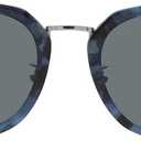 Coach HC8366 Sunglasses, Blue Tortoise/Blue Solid, 54 mm