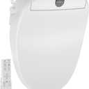 Launs Bidet Toilet Seat Round, Electric Bidet Seat for Bathroom 225D