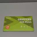 Rabenda 24 Pcs Grippers for Rugs, Non Slip Rug Pads for Hardwood Floors and Tiles, Reusable Rug Tape for Area Rugs, Dual Sided Adhesive Rug Pad Gripper Keep Corners Flat(Black)