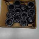 PENGLIN Cable Glands 1-1/4" NPT Nylon Cable Connector, Strain Relief Cord Connector, IP68 Waterproof Adjustable Locknut(1-1/4 Inch (12-Pack)) (Black)