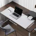 AFIING Large Desk Mat 55"x24" - Premium Non-Slip, Waterproof & Scratch-Resistant. Office Desk Protector Workspace Pad for Home/Office (White)
