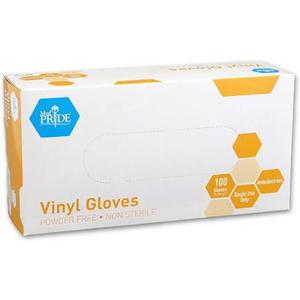 MedPride General Purpose Powder-Free Vinyl Gloves, X-Large, Case/1000 (10 Boxes of 100)