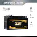 ExpertPower YTX7A-BS - 12V 7Ah AGM Motorcycle Battery, for ATV, 4 Wheeler, 180 CCA Powersports Batteries, SLA Dirt Bike, Scooter, ATV Battery Compatible with People 150CC, QuadRacer 450CC