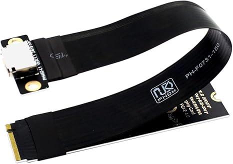 Sintech M.2 M-Key 2230/42/80 to Oculink SFF-8612 SFF-8611 Adapter Card with Flexible Cable 15cms