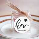 4 x Urnseh Favorite Wedding Candy Favor Stickers, 1.5" Round, Bridal Shower Favor, Adhesive Guest Gift Labels, Wedding Decor (60His+60Her+60Our)