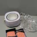 CHARMKEY Waxing Kit for Women with 200g Hard Wax Beads, 10 Applicator Sticks, Wax Warmer with 16.91oz Silicone Bowl, Wax Machine for hair removal at Home for Face, Full Body, Eyebrow, Bikini (White)