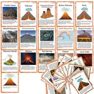Pack of 3, LUGMAZU 16Pcs/Set Geology Earthquake Flash Cards for Toddlers 6+ Years, Kids Learning Toy Educational Preschool Flashcards for Back to School Supplies, Elementary Teacher, Ideal Gifts for Kids