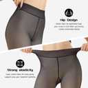 DarkCom Black Fleece Lined High Waisted Winter Warm Thermal Tights for Women (Black, S)