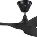Big Ass Fans - Haiku Coastal - Marine/Coastal Grade Smart Outdoor Ceiling Fan with Remote Control, 2700K No LED, Universal Mount with 5" Extension Tube (Matte Black)