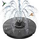 SZMP Solar Fountain with Flower Decor, 2025 Upgrade Solar Bird Bath Fountains with 4 Fixed Rods, 7 Nozzles, Solar Powered Water Fountain Pump for Humingbirds, Bird Bath, Pond, Pool, Garden, and Patio